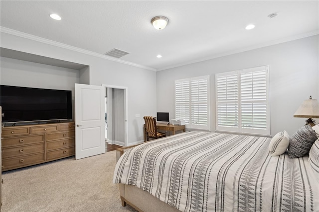 16415 Good Hearth Blvd, Clermont, FL 34711 - bedroom with ornamental molding, recessed lighting, and carpet flooring
