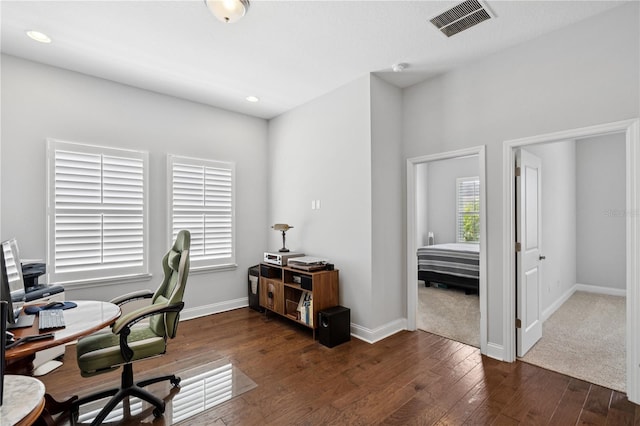 16415 Good Hearth Blvd, Clermont, FL 34711 - office with hardwood / wood-style floors and recessed lighting