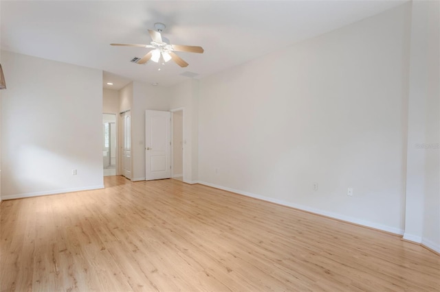 6029 Falconbridge Pl, Mount Dora, FL 32757 - unfurnished room with light wood-style floors, a ceiling fan, and recessed lighting