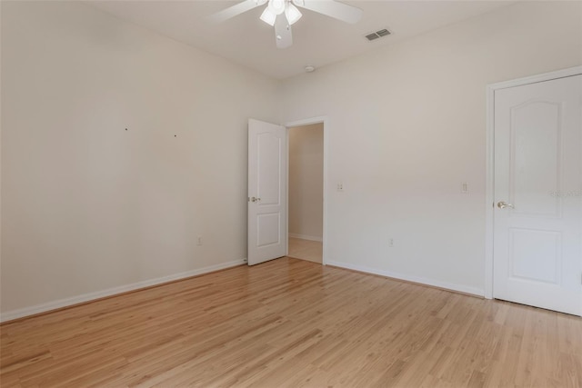 6029 Falconbridge Pl, Mount Dora, FL 32757 - spare room featuring a ceiling fan and light wood-style flooring
