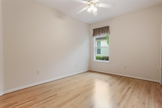 6029 Falconbridge Pl, Mount Dora, FL 32757 - unfurnished room featuring light wood-style flooring and ceiling fan