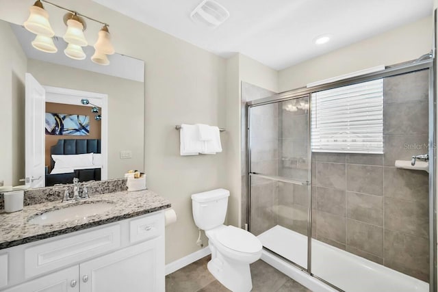 3448 Lilac Way, Davenport, FL 33897 - full bath with vanity, a shower stall, and tile patterned floors