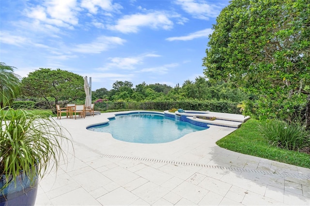 7905 Chad Ct, Orlando, FL 32835 - view of swimming pool featuring a patio and a pool with connected hot tub