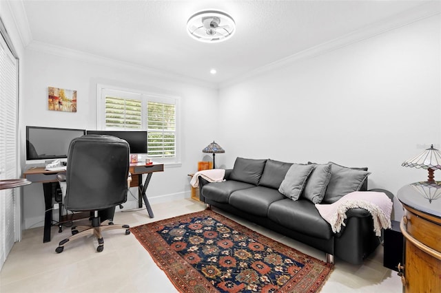 7905 Chad Ct, Orlando, FL 32835 - office featuring crown molding