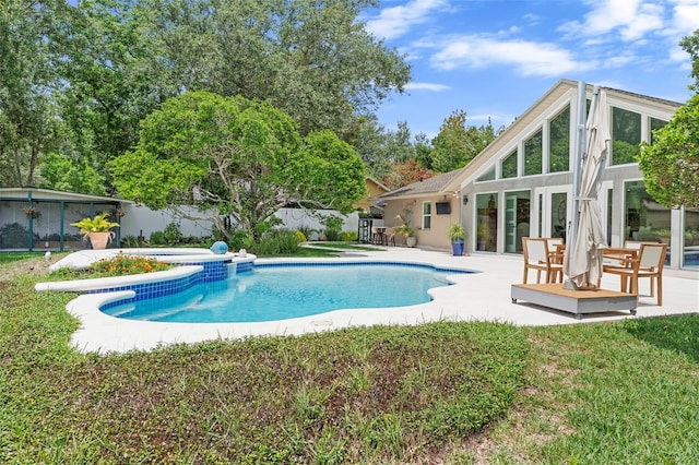 7905 Chad Ct, Orlando, FL 32835 - view of swimming pool with a fenced backyard and a patio