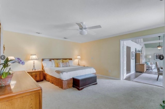 7905 Chad Ct, Orlando, FL 32835 - bedroom with light colored carpet and a ceiling fan