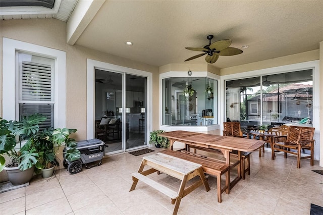 11337 Via Andiamo, Windermere, FL 34786 - view of patio / terrace with a ceiling fan and outdoor dining space