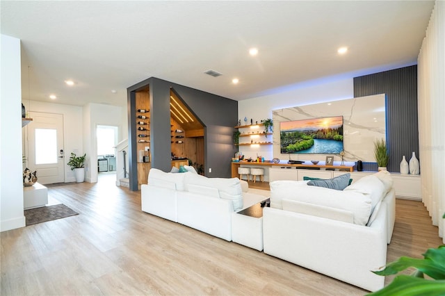 2813 Sanctuary Dr, Clermont, FL 34714 - living area with wood finished floors and recessed lighting