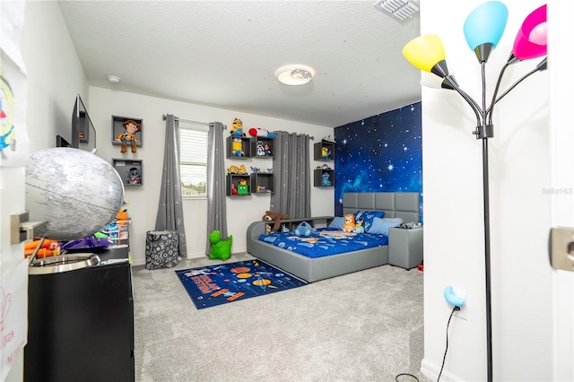 2813 Sanctuary Dr, Clermont, FL 34714 - bedroom featuring carpet floors and wallpapered walls