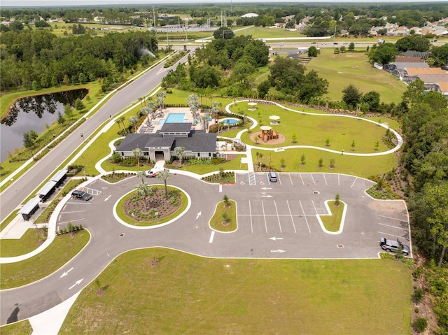 2813 Sanctuary Dr, Clermont, FL 34714 - drone / aerial view of a nearby body of water and a pool