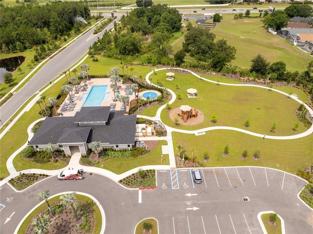 2813 Sanctuary Dr, Clermont, FL 34714 - drone / aerial view of a pool area