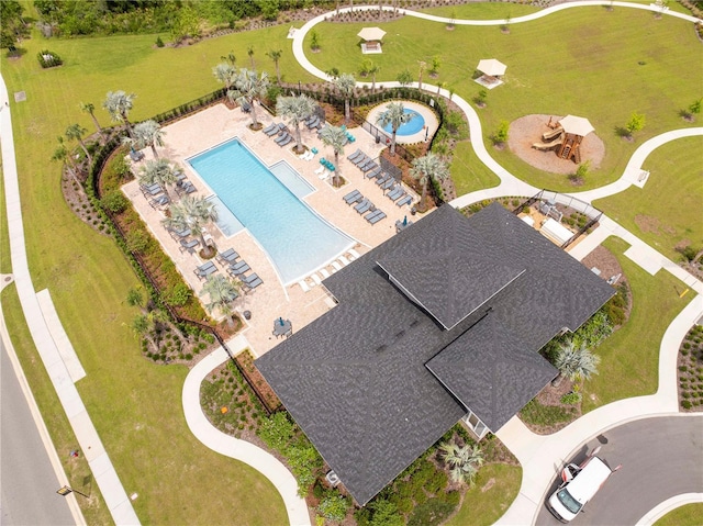 2813 Sanctuary Dr, Clermont, FL 34714 - bird's eye view of a pool area