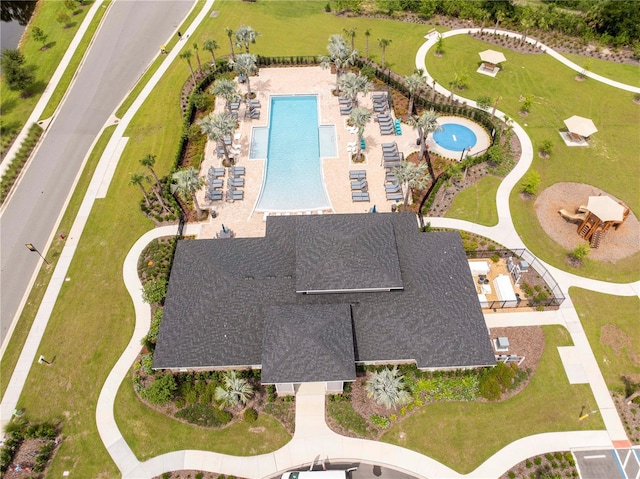 2813 Sanctuary Dr, Clermont, FL 34714 - drone / aerial view of a pool