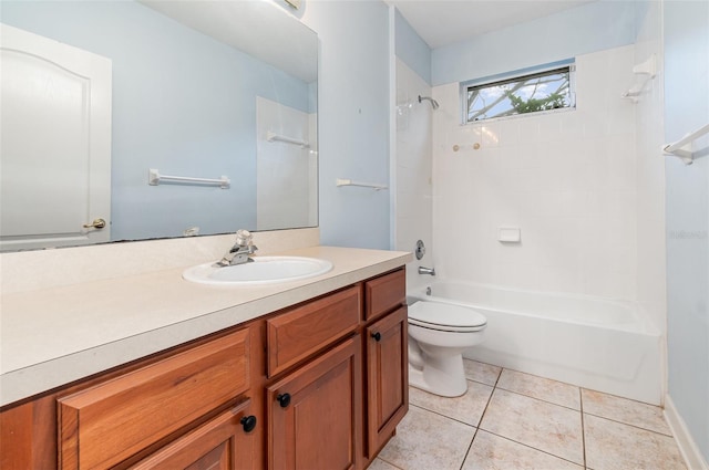 2317 Warren Woods Dr, Orlando, FL 32835 - bathroom with vanity, tile patterned floors, and shower / bathtub combination