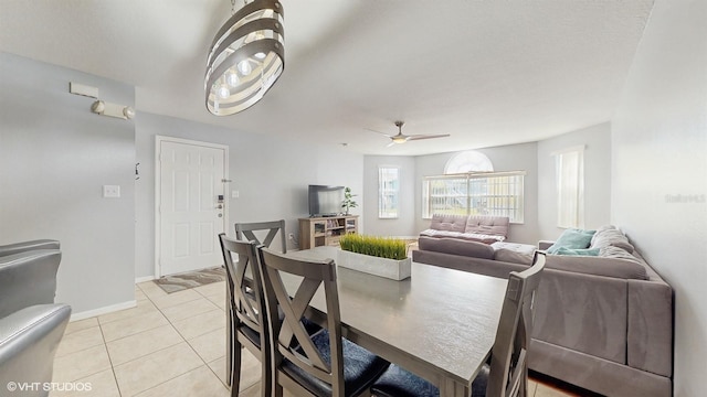 3151 Britannia Blvd Unit A, Kissimmee, FL 34747 - dining space featuring a ceiling fan and light tile patterned flooring