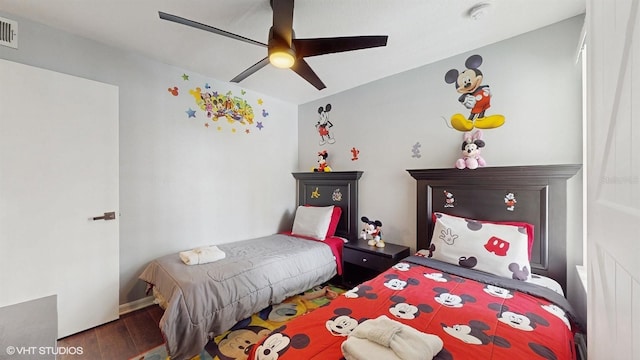 3151 Britannia Blvd Unit A, Kissimmee, FL 34747 - bedroom with wood finished floors and a ceiling fan