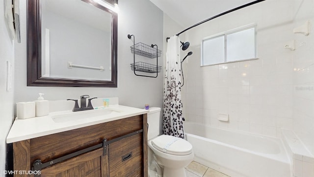 3151 Britannia Blvd Unit A, Kissimmee, FL 34747 - full bath with vanity, shower / tub combo with curtain, and tile patterned flooring