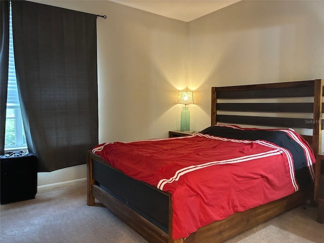 bedroom featuring carpet