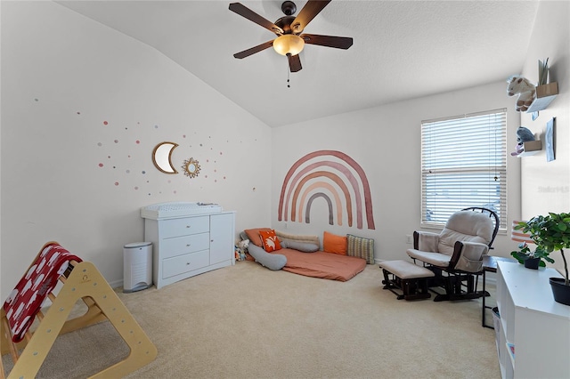 14466 Bridgewater Crossings Blvd, Windermere, FL 34786 - carpeted bedroom featuring lofted ceiling and ceiling fan