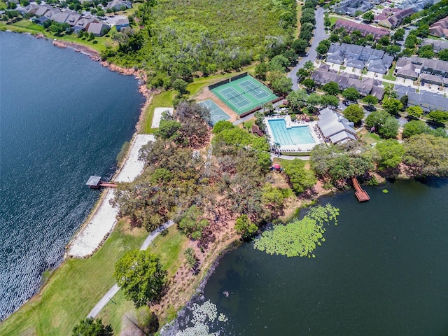 14466 Bridgewater Crossings Blvd, Windermere, FL 34786 - aerial view of property and surrounding area featuring a large body of water and nearby suburban area