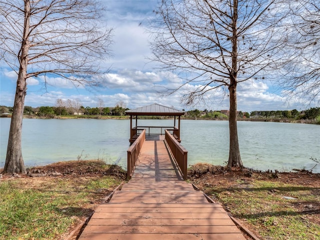 14466 Bridgewater Crossings Blvd, Windermere, FL 34786 - dock featuring a gazebo and a water view