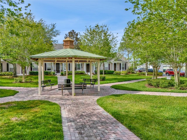 14466 Bridgewater Crossings Blvd, Windermere, FL 34786 - view of property's community with a gazebo and a lawn