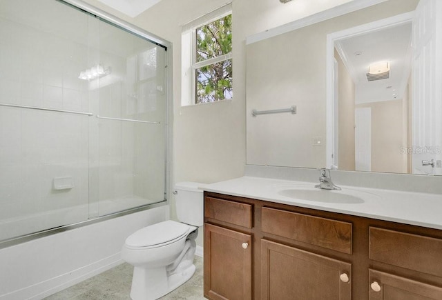4060 Oak Tree Dr, Davenport, FL 33837 - full bathroom featuring vanity and bath / shower combo with glass door