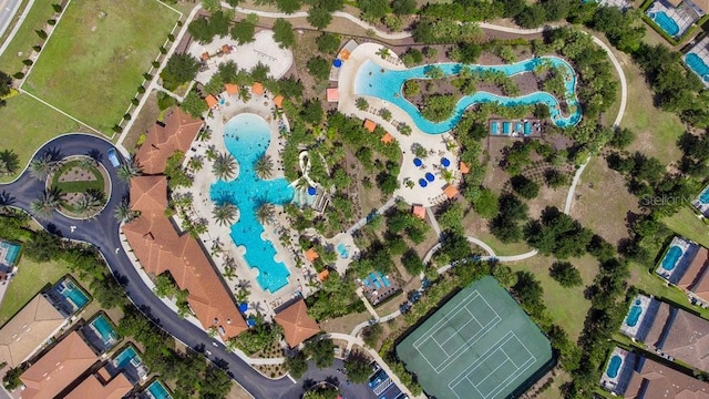 4060 Oak Tree Dr, Davenport, FL 33837 - aerial view of a pool area