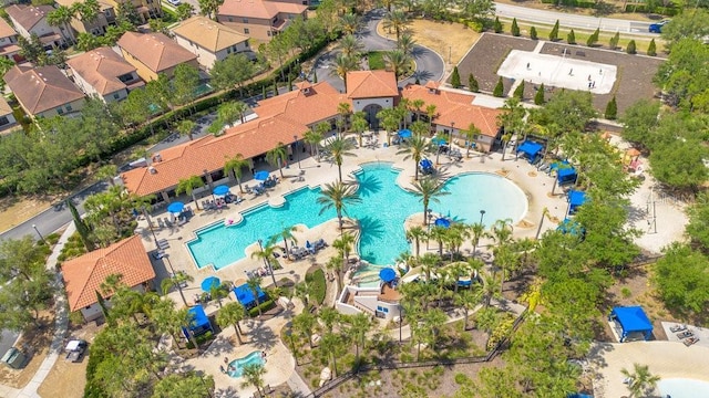 4060 Oak Tree Dr, Davenport, FL 33837 - aerial view of property's location featuring a pool