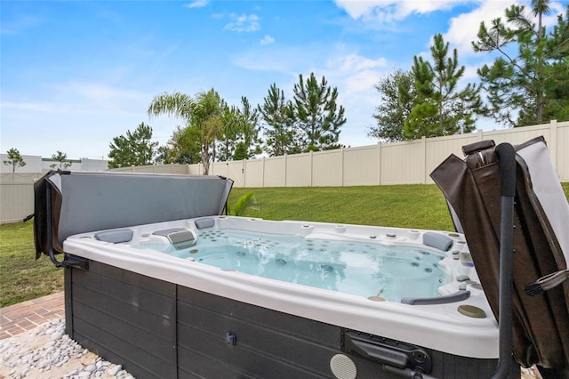 3336 Jackson Bluff Way, Clermont, FL 34711 - view of patio with a hot tub