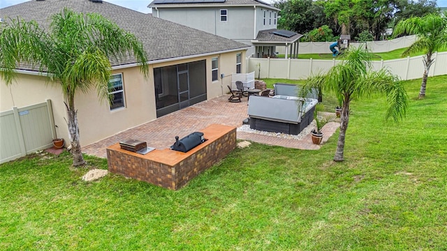 3336 Jackson Bluff Way, Clermont, FL 34711 - fenced backyard with a patio area