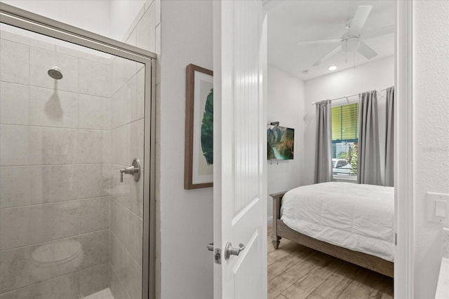 8017 Sandy Toes Way, Kissimmee, FL 34747 - bedroom featuring wood finished floors and ceiling fan
