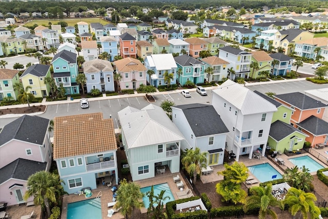8017 Sandy Toes Way, Kissimmee, FL 34747 - aerial perspective of suburban area featuring a pool area