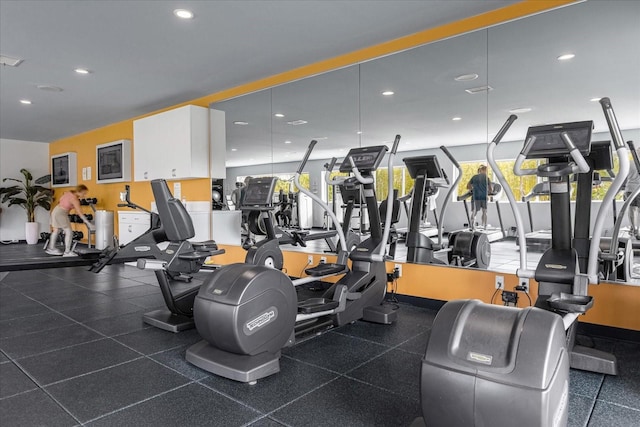 8017 Sandy Toes Way, Kissimmee, FL 34747 - workout area featuring recessed lighting