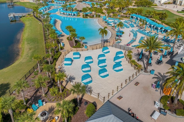 8017 Sandy Toes Way, Kissimmee, FL 34747 - drone / aerial view of a large body of water and a pool area