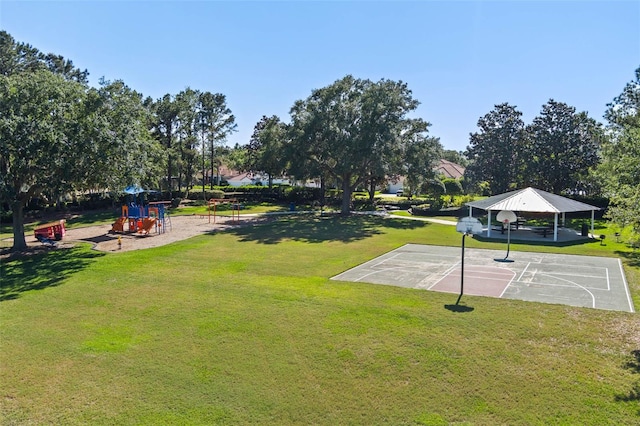 11031 Ledgement Ln, Windermere, FL 34786 - view of property's community with community basketball court, a lawn, and a gazebo