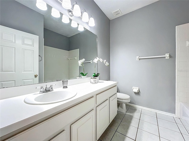5754 Magnolia Bloom Ter, Oviedo, FL 32765 - bathroom with vanity, tile patterned flooring, and shower / washtub combination