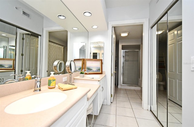 4624 Harbour Village Blvd Unit 4206, Ponce Inlet, FL 32127 - full bath featuring tile patterned floors, vanity, a stall shower, and recessed lighting