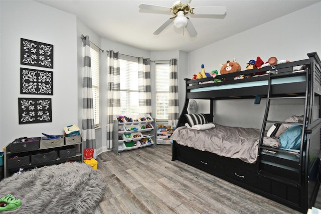 4624 Harbour Village Blvd Unit 4206, Ponce Inlet, FL 32127 - bedroom with wood finished floors and ceiling fan