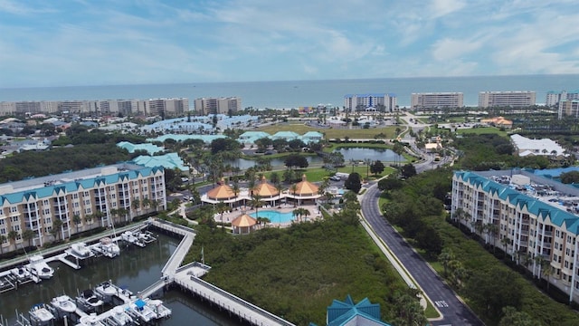 4624 Harbour Village Blvd Unit 4206, Ponce Inlet, FL 32127 - aerial view of a large body of water and a pool area