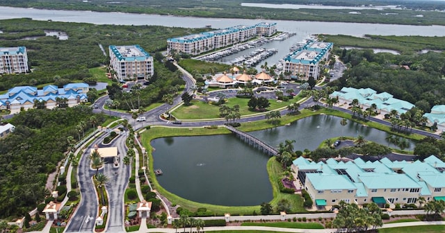 4624 Harbour Village Blvd Unit 4206, Ponce Inlet, FL 32127 - aerial view of property and surrounding area featuring a large body of water