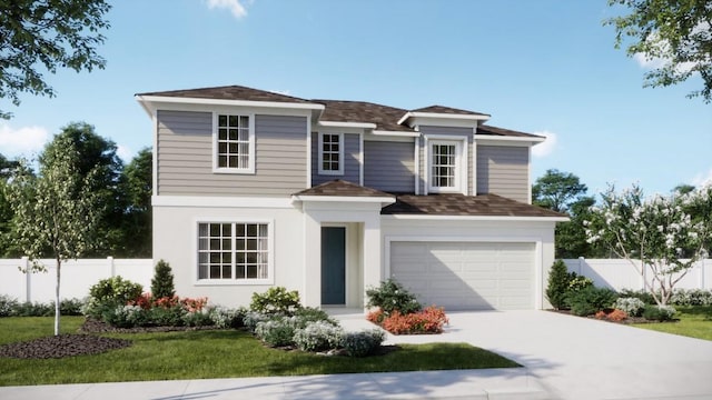 726 Ginger Dr, Haines City, FL 33844 - view of front of home with concrete driveway, roof with shingles, and a garage