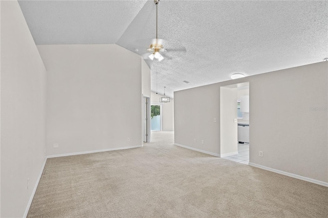 3388 Cypress Point Cir, Saint Cloud, FL 34772 - unfurnished room featuring ceiling fan, light colored carpet, and a textured ceiling