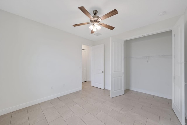 2912 SW Savona Blvd, Port St Lucie, FL 34953 - unfurnished bedroom featuring a closet and ceiling fan