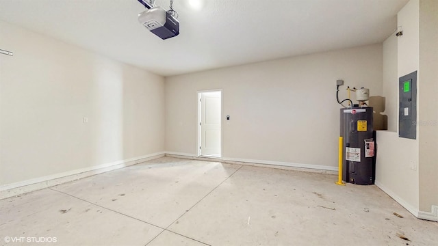 4501 Sparkling Shell Ave, Kissimmee, FL 34746 - garage with electric water heater, a garage door opener, and electric panel
