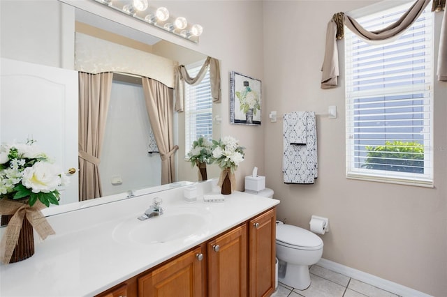 1331 Marble Crest Way, Winter Garden, FL 34787 - bathroom with vanity, tile patterned floors, and a shower with curtain