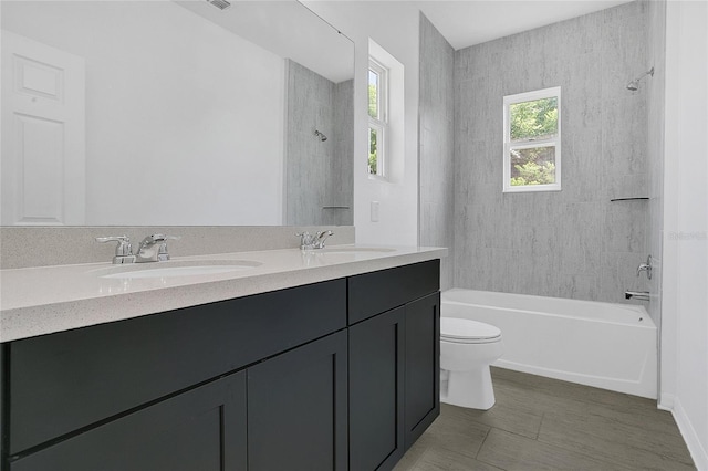 17458 Chateau Pine Way, Clermont, FL 34711 - full bathroom featuring double vanity and shower / bathtub combination