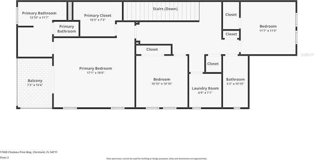 17458 Chateau Pine Way, Clermont, FL 34711 - view of property floor plan