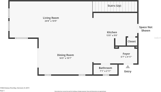 17458 Chateau Pine Way, Clermont, FL 34711 - view of floor plan / room layout