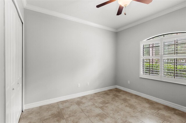32619 View Haven Ln, Sorrento, FL 32776 - spare room with ceiling fan and crown molding